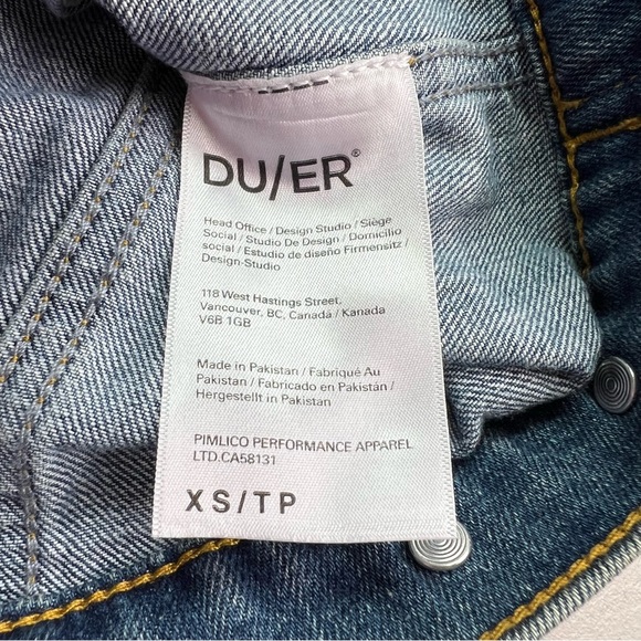 DU/ER Womens Size XS Denim Jean Trucker Jacket - Picture 10 of 12